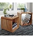 Wohnling set van 2 bijzettafels BOHA massief houten design salontafel acacia 2 tafels | Kubus Plankenset Bruin | Massieve salontafel | Bijzettafels hout landhuisstijl | Houten tafel woonkamer |