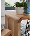 Wohnling set van 2 bijzettafels BOHA massief houten design salontafel acacia 2 tafels | Kubus Plankenset Bruin | Massieve salontafel | Bijzettafels hout landhuisstijl | Houten tafel woonkamer |