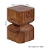Wohnling bijzettafel WL1.562 Sheesham massief hout 30x45x30cm Rustieke decoratieve tafel | Bloementafel Kleine houten tafel | Sofa aanbouwtafel Bruin| Kleine echt houten tafel | Opbergtafel woonkamer tafel