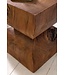 Wohnling bijzettafel WL1.562 Sheesham massief hout 30x45x30cm Rustieke decoratieve tafel | Bloementafel Kleine houten tafel | Sofa aanbouwtafel Bruin| Kleine echt houten tafel | Opbergtafel woonkamer tafel