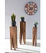 Wohnling bijzettafel set van 3 massief houten sheesham salontafel design kolommen landelijke stijl salontafel vierkant
