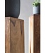 Wohnling bijzettafel set van 3 massief houten sheesham salontafel design kolommen landelijke stijl salontafel vierkant