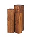 Wohnling bijzettafelset van 3 WL 1.566 massief hout 24,5x85x24,5 cm Sheesham-tafels | Houten tafel natuurproduct Echte houten bijzettafels Decoratieve kolommen | Drie houten tafels bruin | Bloembox hout Modern