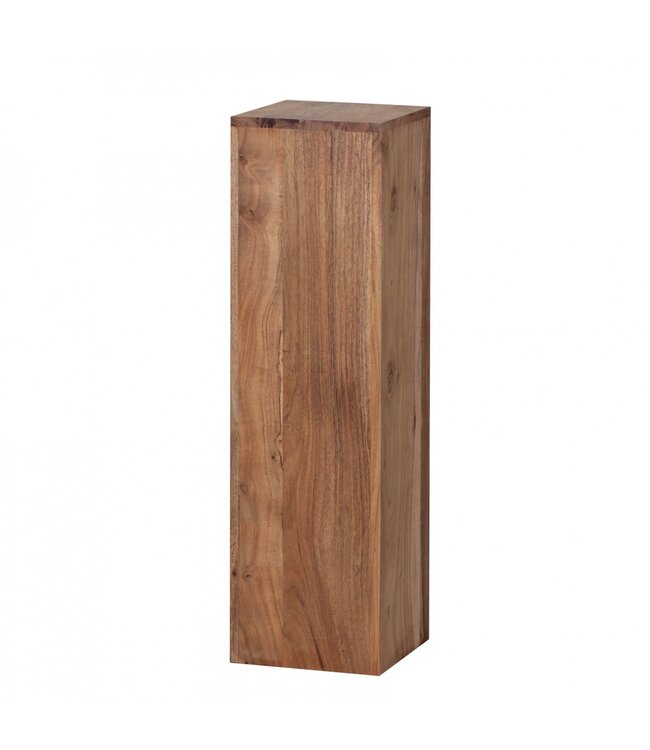 Wohnling bijzettafels set van 3 WL1.567 massief hout 24,5x85x24,5 cm Acacia tafels | Houten tafel natuurproduct Echte houten bijzettafels Decoratieve kolommen | Drie houten tafels bruin | Bloembox hout Modern