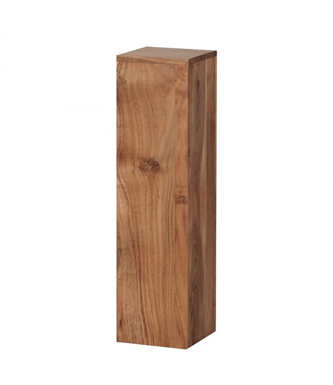 Wohnling bijzettafels set van 3 WL1.567 massief hout 24,5x85x24,5 cm Acacia tafels | Houten tafel natuurproduct Echte houten bijzettafels Decoratieve kolommen | Drie houten tafels bruin | Bloembox hout Modern