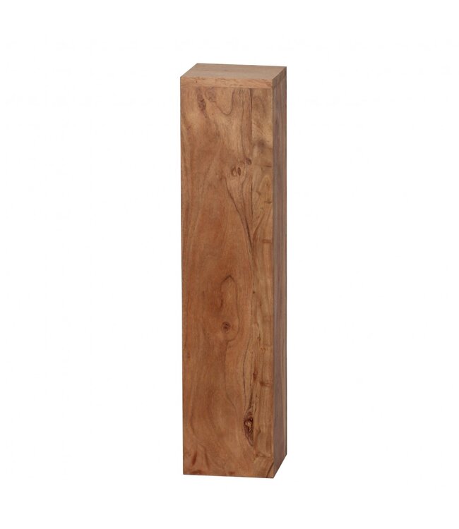 Wohnling bijzettafels set van 3 WL1.567 massief hout 24,5x85x24,5 cm Acacia tafels | Houten tafel natuurproduct Echte houten bijzettafels Decoratieve kolommen | Drie houten tafels bruin | Bloembox hout Modern