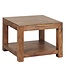 Wohnling salontafel MUMBAI massief hout Sheesham 60 x 60 cm salontafel design donkerbruin landelijke stijl bijzettafel