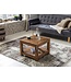 Wohnling salontafel MUMBAI massief hout Sheesham 60 x 60 cm salontafel design donkerbruin landelijke stijl bijzettafel