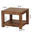 Wohnling salontafel MUMBAI massief hout Sheesham 60 x 60 cm salontafel design donkerbruin landelijke stijl bijzettafel