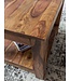 Wohnling salontafel MUMBAI massief hout Sheesham 60 x 60 cm salontafel design donkerbruin landelijke stijl bijzettafel