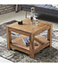 Wohnling salontafel MUMBAI massief houten acacia 60 x 60 cm salontafel design donkerbruin landelijke stijl bijzettafel