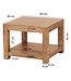 Wohnling salontafel MUMBAI massief houten acacia 60 x 60 cm salontafel design donkerbruin landelijke stijl bijzettafel