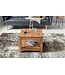 Wohnling salontafel MUMBAI massief houten acacia 60 x 60 cm salontafel design donkerbruin landelijke stijl bijzettafel