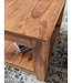Wohnling salontafel MUMBAI massief houten acacia 60 x 60 cm salontafel design donkerbruin landelijke stijl bijzettafel