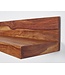 Wohnling wandplank MUMBAI massief hout sheesham houten plank 140 cm landelijke stijl hangende plank echt houten wandplank natuurlijk product