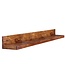 Wohnling wandplank MUMBAI massief hout sheesham houten plank 160 cm landelijke stijl hangende plank echt houten wandplank natuurlijk product