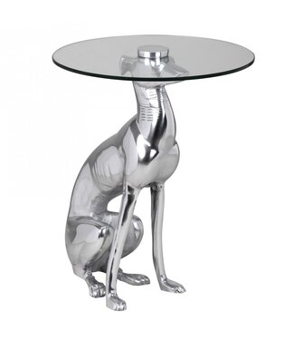 Wohnling Bijzettafel DOG aluminium zilver 40 cm - WL1.628