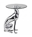 Wohnling design deco bijzettafel figuur DOG gemaakt van aluminium kleur zilver