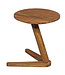 Wohnling bijzettafel BOHA massief houten sheesham design woonkamertafel 45 x 45cm rond nachtkastje natuurlijk hout landhuisstijl