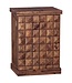Wohnling thuisbar Sheesham massief hout 65x91x50 cm wijnbar opvouwbaar, kleine bar modern, barkast met deuren, drankkast met opbergruimte voor flessen en glazen