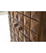 Wohnling thuisbar Sheesham massief hout 65x91x50 cm wijnbar opvouwbaar, kleine bar modern, barkast met deuren, drankkast met opbergruimte voor flessen en glazen