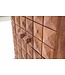 Wohnling thuisbar acacia massief hout 65x91x50 cm wijnbar opvouwbaar, kleine bar modern, barkast met deuren, drankkast met opbergruimte voor flessen en glazen