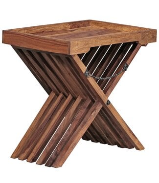 Wohnling Bijzettafel sheeshamhout klaptafel 60x57x40 cm