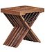 Wohnling tafel massief hout Sheesham ontwerp klaptafel dienblad en tafel frame opvouwbaar landelijke stijl
