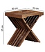 Wohnling tafel massief hout Sheesham ontwerp klaptafel dienblad en tafel frame opvouwbaar landelijke stijl