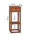 Wohnling bijzettafel MUMBAI massief houten sheesham bijzettafel telefoontafel met lade 35 x 35 x 90 cm