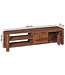Wohnling Lowboard hardhout sheesham Borst 140cm TV boord opbergvakken landelijke stijl kabinet 40 cm TV-meubel