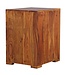 Wohnling nachtkastje MUMBAI massief houten sheesham design nachtkastje 60 cm met lade en deur nachtkastje voor boxspring bed