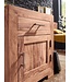 Wohnling nachtkastje MUMBAI massief houten acacia design nachtkastje 60 cm met lade en deur nachtkastje voor boxspring bed