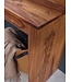 Wohnling Console tafel massief hout Sheesham console bureau 115 x 40 cm cottage stijl werktafel natuurlijk hout modern