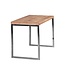 Wohnling bureau hardhout Acacia computer tafel 120 x 60 cm laptop tafel Cottage console tafel met metalen poten