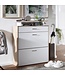 Wohnling schoenenrek hout 80x95x24 cm modern Sonoma eiken | Design schoenenrek schoenenkipper smal | Schoenenkast schoenenopberger met lade | Hal kast schoenenrek plank