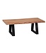 Wohnling Salontafel GAYA van massief acaciahout, boomstam woonkamertafel 115 x 40 x 60 cm, bijzettafel in landelijke stijl