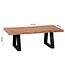 Wohnling Salontafel GAYA van massief acaciahout, boomstam woonkamertafel 115 x 40 x 60 cm, bijzettafel in landelijke stijl