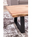 Wohnling Salontafel GAYA van massief acaciahout, boomstam woonkamertafel 115 x 40 x 60 cm, bijzettafel in landelijke stijl