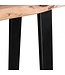 Wohnling Console tafel GAYA massief acaciahout, bureau 120 cm breed in landelijke stijl, make-uptafel met design, secretaire met 2 metalen poten, echt houten console met boomrand, tafelconsole