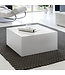 Wohnling salontafel MONOBLOC 60 x 60 x 30 cm hoogglans MDF wit gelakt | Design woonkamertafel Cube vierkant | Lounge bijzettafel kubusvorm