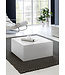 Wohnling salontafel MONOBLOC 60 x 60 x 30 cm hoogglans MDF wit gelakt | Design woonkamertafel Cube vierkant | Lounge bijzettafel kubusvorm