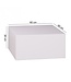 Wohnling salontafel MONOBLOC 60 x 60 x 30 cm hoogglans MDF wit gelakt | Design woonkamertafel Cube vierkant | Lounge bijzettafel kubusvorm