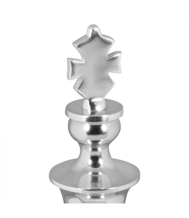 Wohnling Deko pion KING aluminium decoratie gepolijst 70 cm Dekofigur standbeeld sculptuur grote aluminium enkel modern XXL