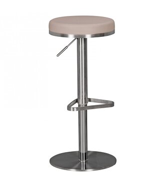 Wohnling Barkruk taupe staal 82 cm hoog - WL1.942