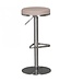 Wohnling Duurzaam M7 barkruk staal taupe stoel moderne kruk verstelbare design barkruk draaibare stabiel