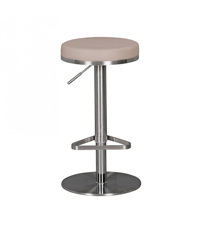 Wohnling Duurzaam M7 barkruk staal taupe stoel moderne kruk verstelbare design barkruk draaibare stabiel