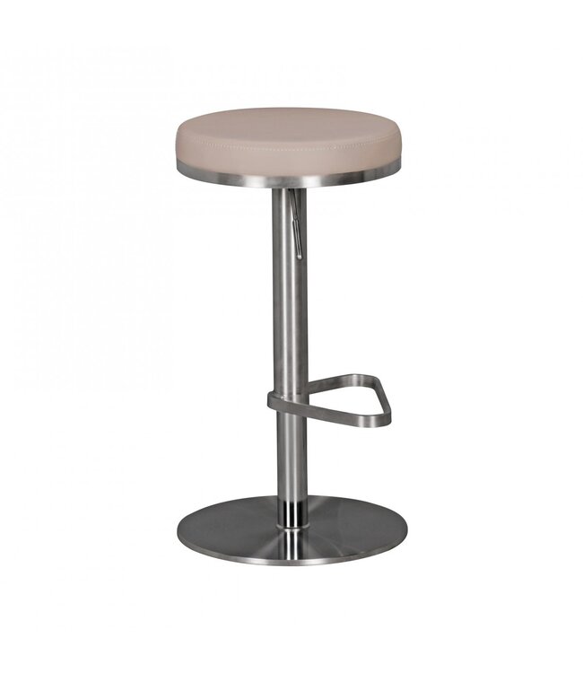Wohnling Duurzaam M7 barkruk staal taupe stoel moderne kruk verstelbare design barkruk draaibare stabiel