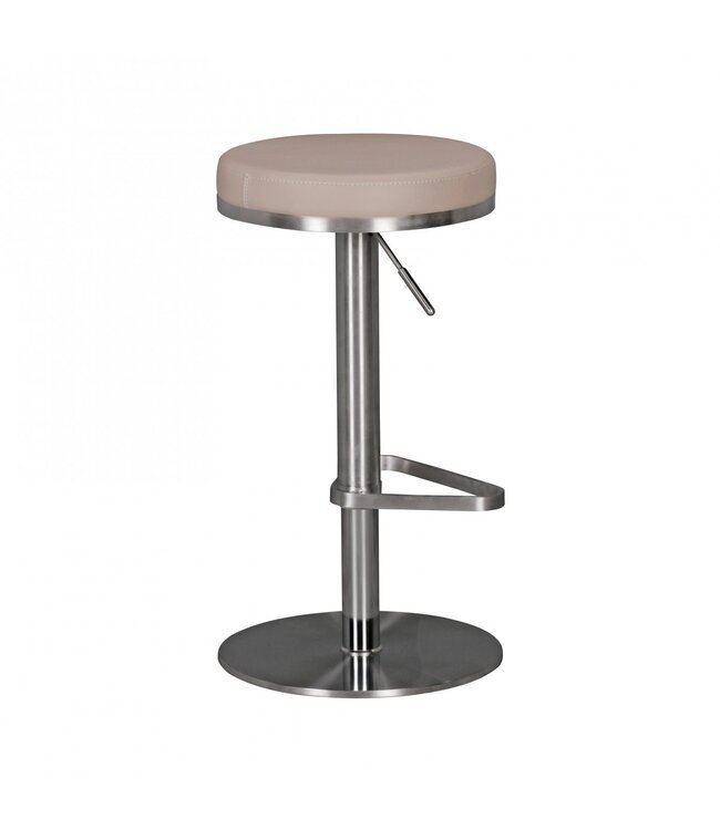 Wohnling Duurzaam M7 barkruk staal taupe stoel moderne kruk verstelbare design barkruk draaibare stabiel