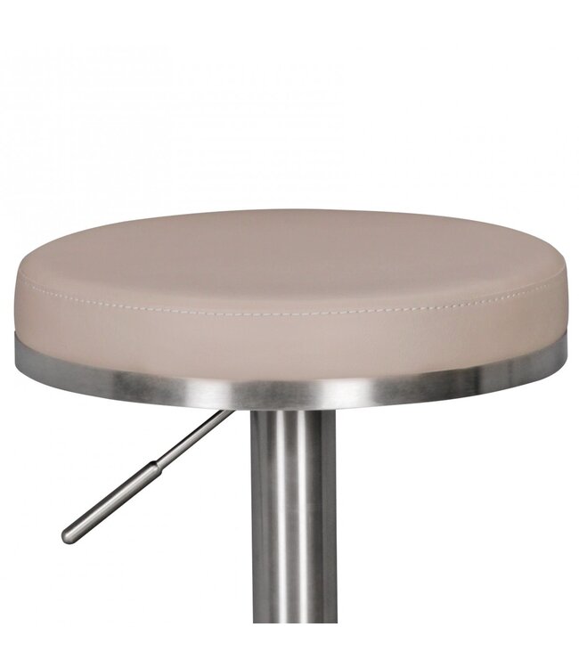 Wohnling Duurzaam M7 barkruk staal taupe stoel moderne kruk verstelbare design barkruk draaibare stabiel